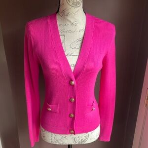 Sofia by Sofia Vergara Pink Knit Cardigan